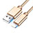 Cargador Cable USB Carga y Datos L08 para Apple iPad Air 2 Oro