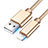 Cargador Cable USB Carga y Datos L08 para Apple iPhone Xs Oro