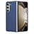 Funda Bumper Lujo Cuero y Plastico Mate Carcasa AD5 para Samsung Galaxy Z Fold5 5G Azul