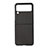 Funda Bumper Lujo Cuero y Plastico Mate Carcasa B03 para Samsung Galaxy Z Flip3 5G Negro