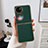 Funda Bumper Lujo Cuero y Plastico Mate Carcasa BH1 para Huawei P60 Pocket Verde