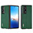 Funda Bumper Lujo Cuero y Plastico Mate Carcasa BH3 para Huawei Honor Magic Vs2 5G Verde