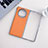 Funda Bumper Lujo Cuero y Plastico Mate Carcasa BH8 para Huawei Mate X3 Naranja