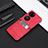 Funda Bumper Lujo Cuero y Plastico Mate Carcasa BY4 para Huawei P60 Pocket Rojo