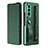 Funda Bumper Lujo Cuero y Plastico Mate Carcasa C06 para Samsung Galaxy Z Fold4 5G Verde