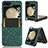 Funda Bumper Lujo Cuero y Plastico Mate Carcasa CX1 para Samsung Galaxy Z Flip5 5G Verde