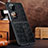 Funda Bumper Lujo Cuero y Plastico Mate Carcasa DL2 para Huawei P60 Pocket Negro