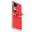 Funda Bumper Lujo Cuero y Plastico Mate Carcasa GS4 para Huawei P60 Pocket Rojo