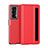 Funda Bumper Lujo Cuero y Plastico Mate Carcasa GS6 para Huawei Honor Magic V2 5G Rojo