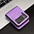 Funda Bumper Lujo Cuero y Plastico Mate Carcasa JD1 para Samsung Galaxy Z Flip3 5G Morado