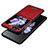 Funda Bumper Lujo Cuero y Plastico Mate Carcasa LD2 para Samsung Galaxy Z Flip5 5G Rojo