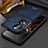 Funda Bumper Lujo Cuero y Plastico Mate Carcasa LD3 para Huawei P60 Pocket Azul