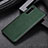 Funda Bumper Lujo Cuero y Plastico Mate Carcasa para Sony Xperia 10 III SO-52B Verde