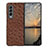 Funda Bumper Lujo Cuero y Plastico Mate Carcasa R01 para Samsung Galaxy Z Fold4 5G Marron