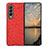 Funda Bumper Lujo Cuero y Plastico Mate Carcasa R01 para Samsung Galaxy Z Fold4 5G Rojo