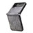 Funda Bumper Lujo Cuero y Plastico Mate Carcasa R04 para Samsung Galaxy Z Flip4 5G Gris