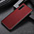 Funda Bumper Lujo Cuero y Plastico Mate Carcasa S01 para Sony Xperia 10 IV SOG07 Rojo