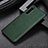 Funda Bumper Lujo Cuero y Plastico Mate Carcasa S01 para Sony Xperia 10 IV SOG07 Verde
