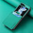 Funda Bumper Lujo Cuero y Plastico Mate Carcasa S03D para Samsung Galaxy Z Flip5 5G Verde