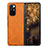 Funda Bumper Lujo Cuero y Plastico Mate Carcasa S06 para Xiaomi Mix Fold 5G Naranja