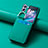 Funda Bumper Lujo Cuero y Plastico Mate Carcasa SD13 para Oppo Find N2 Flip 5G Verde