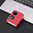 Funda Bumper Lujo Cuero y Plastico Mate Carcasa SD2 para Huawei P60 Pocket Rojo