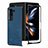 Funda Bumper Lujo Cuero y Plastico Mate Carcasa SD4 para Samsung Galaxy Z Fold5 5G Azul