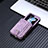 Funda Bumper Lujo Cuero y Plastico Mate Carcasa SD8 para Samsung Galaxy Z Flip5 5G Morado