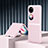 Funda Bumper Lujo Cuero y Plastico Mate Carcasa ZL3 para Huawei P60 Pocket Oro Rosa