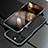 Funda Bumper Lujo Marco de Aluminio Carcasa A01 para Apple iPhone 14 Pro Gris