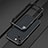 Funda Bumper Lujo Marco de Aluminio Carcasa A01 para Apple iPhone 15 Plata y Negro