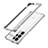 Funda Bumper Lujo Marco de Aluminio Carcasa A01 para Samsung Galaxy S24 Ultra 5G Plata