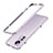 Funda Bumper Lujo Marco de Aluminio Carcasa A01 para Xiaomi Mi 12S 5G Purpura Claro