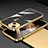 Funda Bumper Lujo Marco de Aluminio Carcasa A02 para Apple iPhone 15 Oro