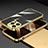 Funda Bumper Lujo Marco de Aluminio Carcasa A02 para Apple iPhone 15 Pro Max Oro