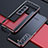 Funda Bumper Lujo Marco de Aluminio Carcasa A02 para Samsung Galaxy S21 5G Rojo y Negro