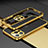 Funda Bumper Lujo Marco de Aluminio Carcasa A03 para Apple iPhone 15 Pro Max Oro