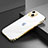Funda Bumper Lujo Marco de Aluminio Carcasa A06 para Apple iPhone 13 Oro