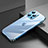 Funda Bumper Lujo Marco de Aluminio Carcasa A06 para Apple iPhone 13 Pro Max Azul