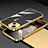 Funda Bumper Lujo Marco de Aluminio Carcasa JL1 para Apple iPhone 15 Plus Oro