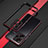 Funda Bumper Lujo Marco de Aluminio Carcasa JZ1 para Xiaomi Redmi Note 13 Pro+ Plus 5G Rojo y Negro