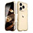 Funda Bumper Lujo Marco de Aluminio Carcasa LF2 para Apple iPhone 14 Pro Oro