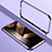 Funda Bumper Lujo Marco de Aluminio Carcasa LK2 para Apple iPhone 15 Morado