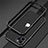 Funda Bumper Lujo Marco de Aluminio Carcasa N02 para Apple iPhone 12 Pro Max Plata y Negro