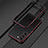 Funda Bumper Lujo Marco de Aluminio Carcasa para Samsung Galaxy S21 FE 5G Rojo y Negro