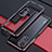 Funda Bumper Lujo Marco de Aluminio Carcasa S01 para Xiaomi Mi 11X Pro 5G Rojo y Negro