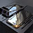 Funda Bumper Lujo Marco de Aluminio Espejo 360 Grados Carcasa M01 para Apple iPhone 7 Plus Negro
