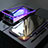 Funda Bumper Lujo Marco de Aluminio Espejo 360 Grados Carcasa M01 para Apple iPhone 8 Plus Morado