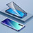 Funda Bumper Lujo Marco de Aluminio Espejo 360 Grados Carcasa M01 para Oppo Reno3 Azul