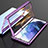 Funda Bumper Lujo Marco de Aluminio Espejo 360 Grados Carcasa M01 para Samsung Galaxy S21 FE 5G Morado